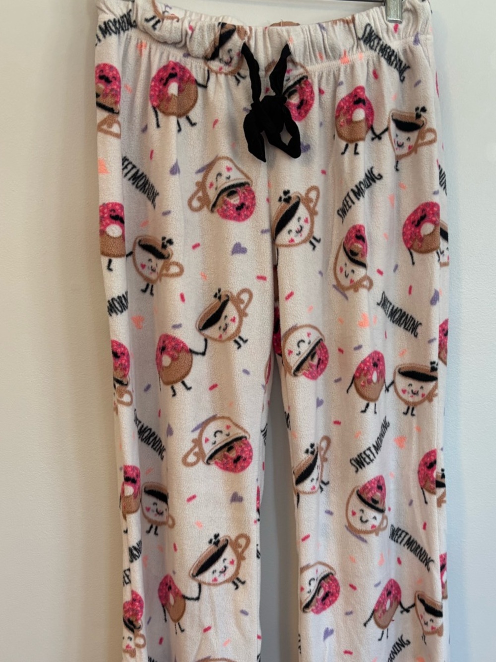 Donut Mug Lounge Pajama Pants Drawstring Fleece PJ Bottoms by Ardene Size Large - Picture 4 of 4
